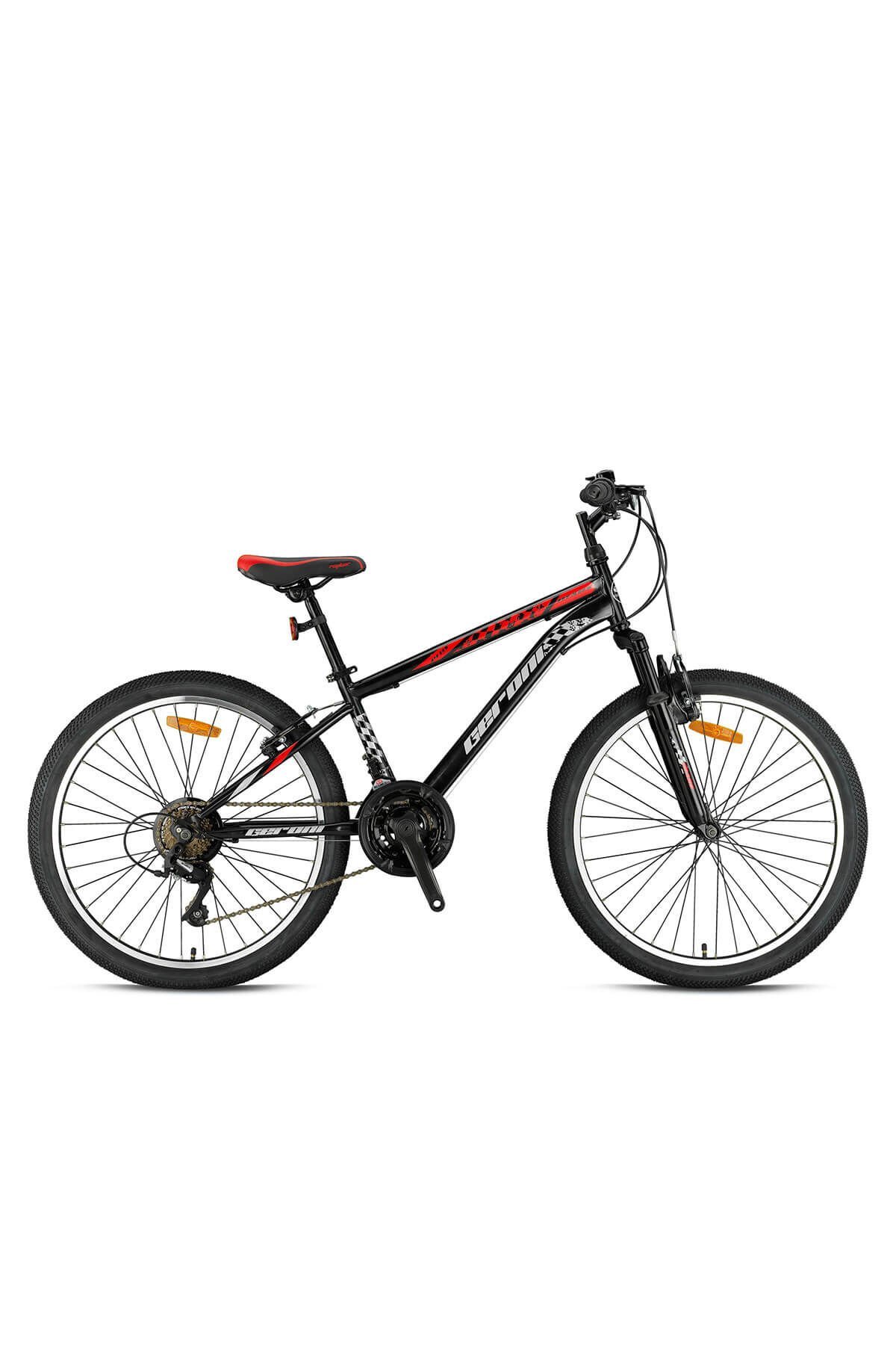 Geroni Mars Plus 24'' 21 Vites Mtb 13 Kadro 21 Vites Syah-gri Kırmızı
