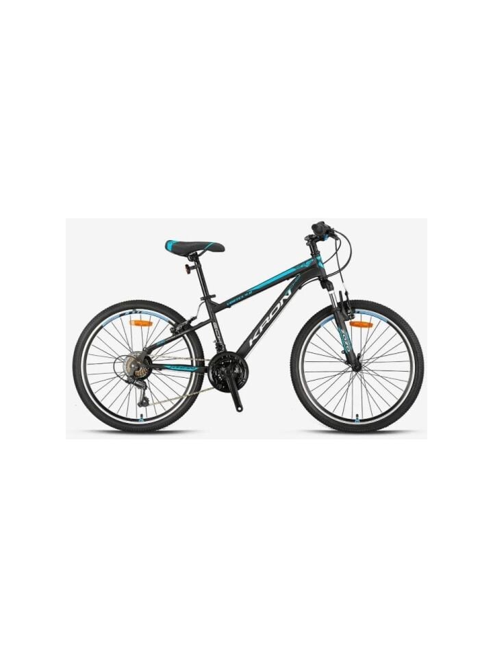 Kron Vortex 4.0 - 24 Mtb - 14' - 21 Vites - V.b. - Mat Siyah-Gri/mavi