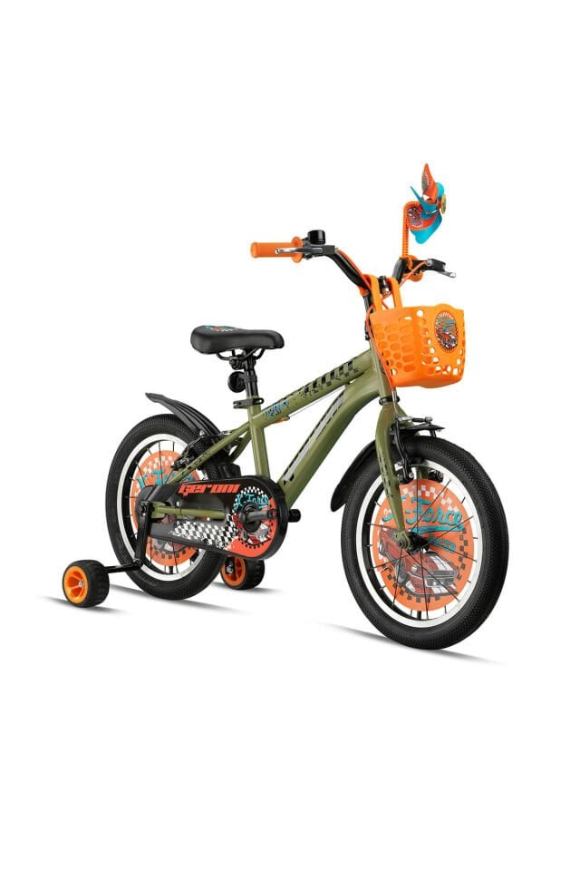 GERONİ X-FORCE 16 JANT ÇOCUK BİSİKLETİ NARDO GRİ-SİYAH/TURUNCU
