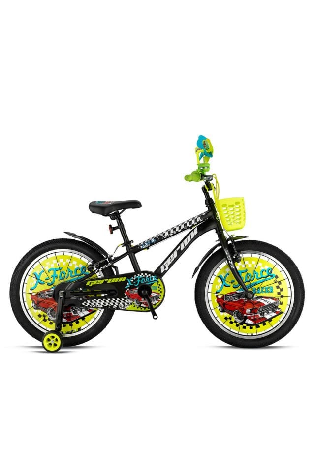 GERONİ X-FORCE 20 JANT ÇOCUK BİSİKLETİ MAT SİYAH -BEYAZ NEON SARI