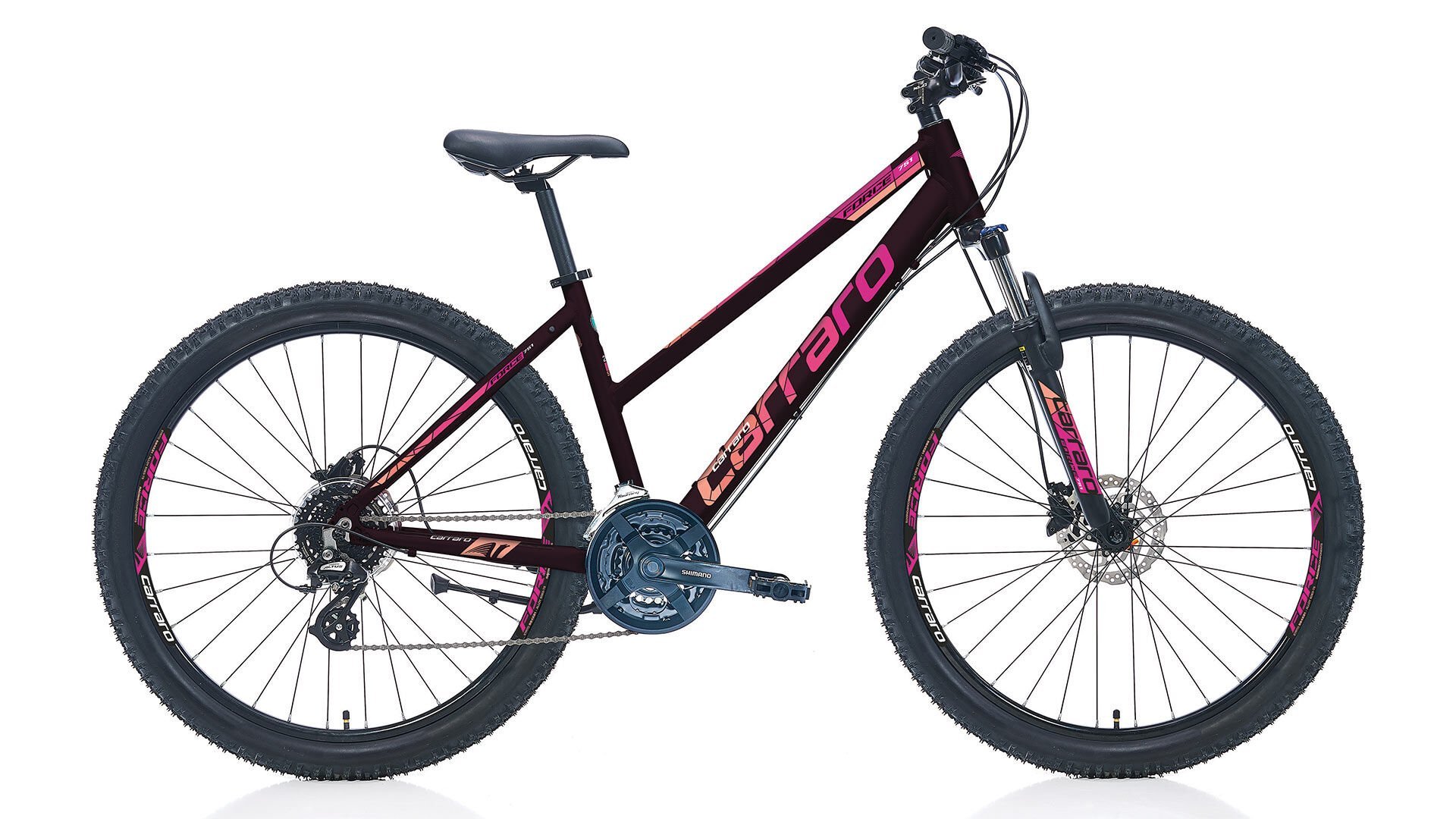 Carraro Force 751 27.5 Jant 24V HD Dağ Bisikleti Mat Mürdüm Fuşya Mercan