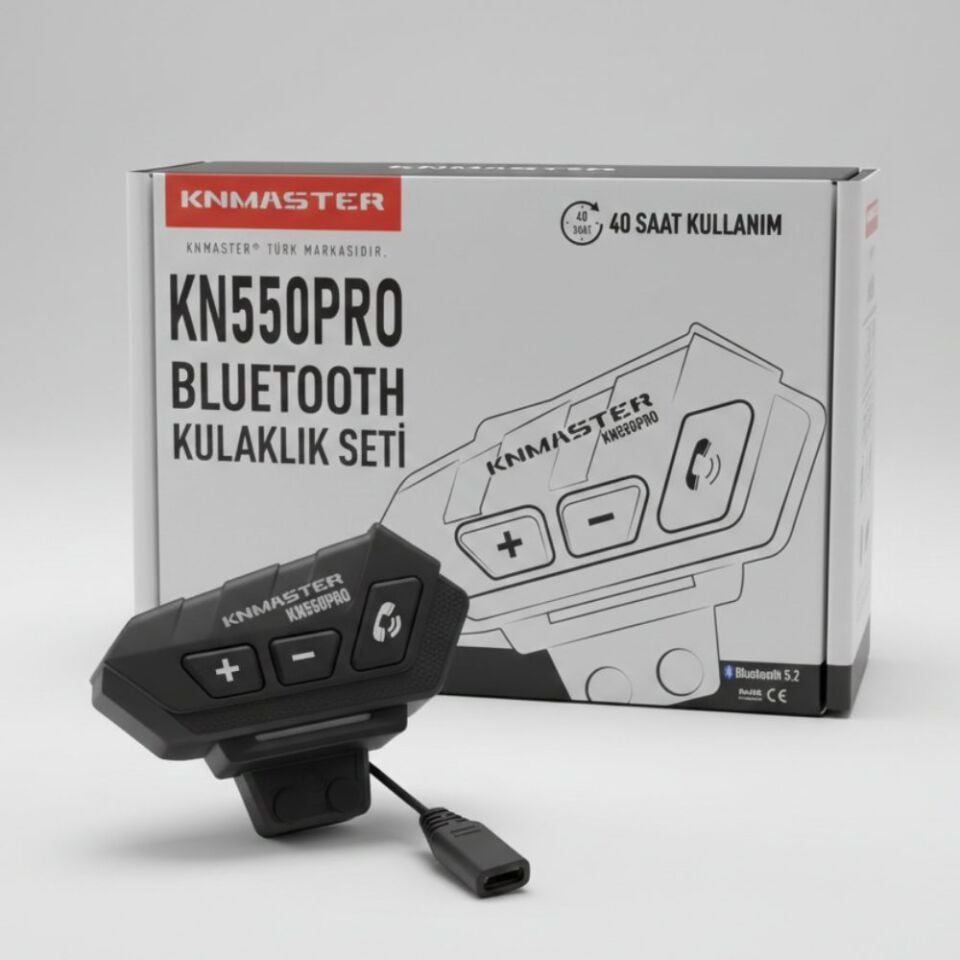 Knmaster KN550 PRO Motosiklet Bluetooth Kulaklık Mikrofon Seti