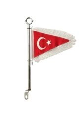 Bisiklet Bayrak Flama Üçgen A Kalite (beyazpüsküllü)