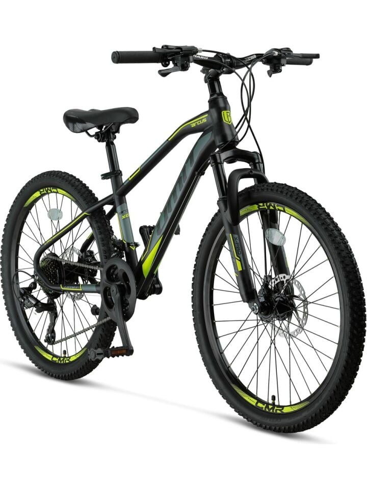 Ümit Arcus 2d - 24 Jant 12'' Kadro 21 Vites Dağ Bisikleti - Siyah sarı