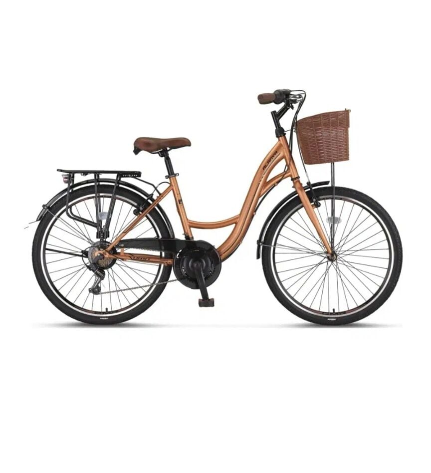 Ümit Alanya - 28 Jant Sepetli Şehir Bisikleti - Gold Siyah