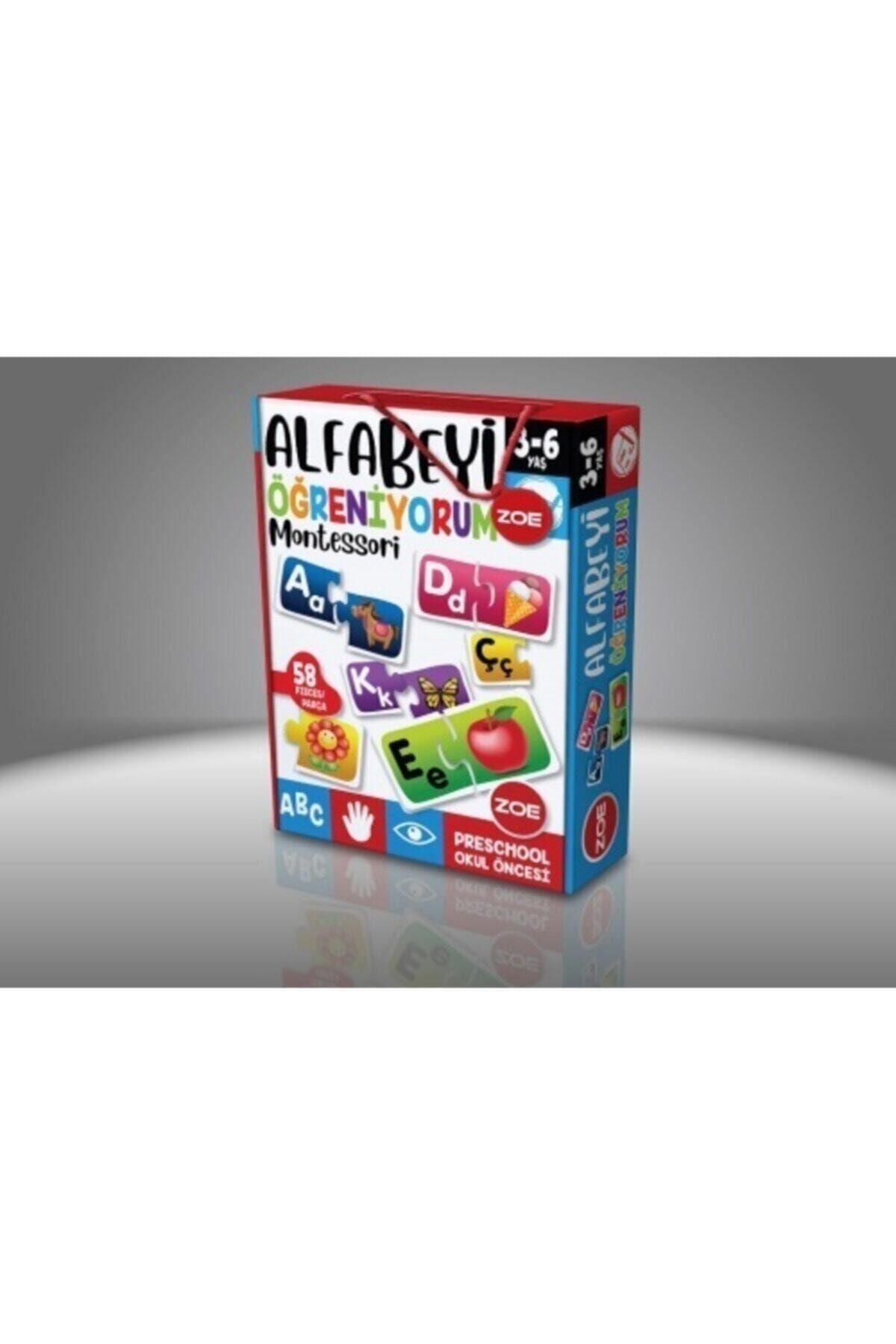 Zoe Alfabeyi Öğreniyorum Montessori 58 Parça Puzzle