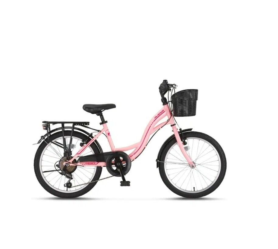 Ümit Alanya - 20 Jant 6 Vites Sepetli Çocuk Bisikleti - Light Pink
