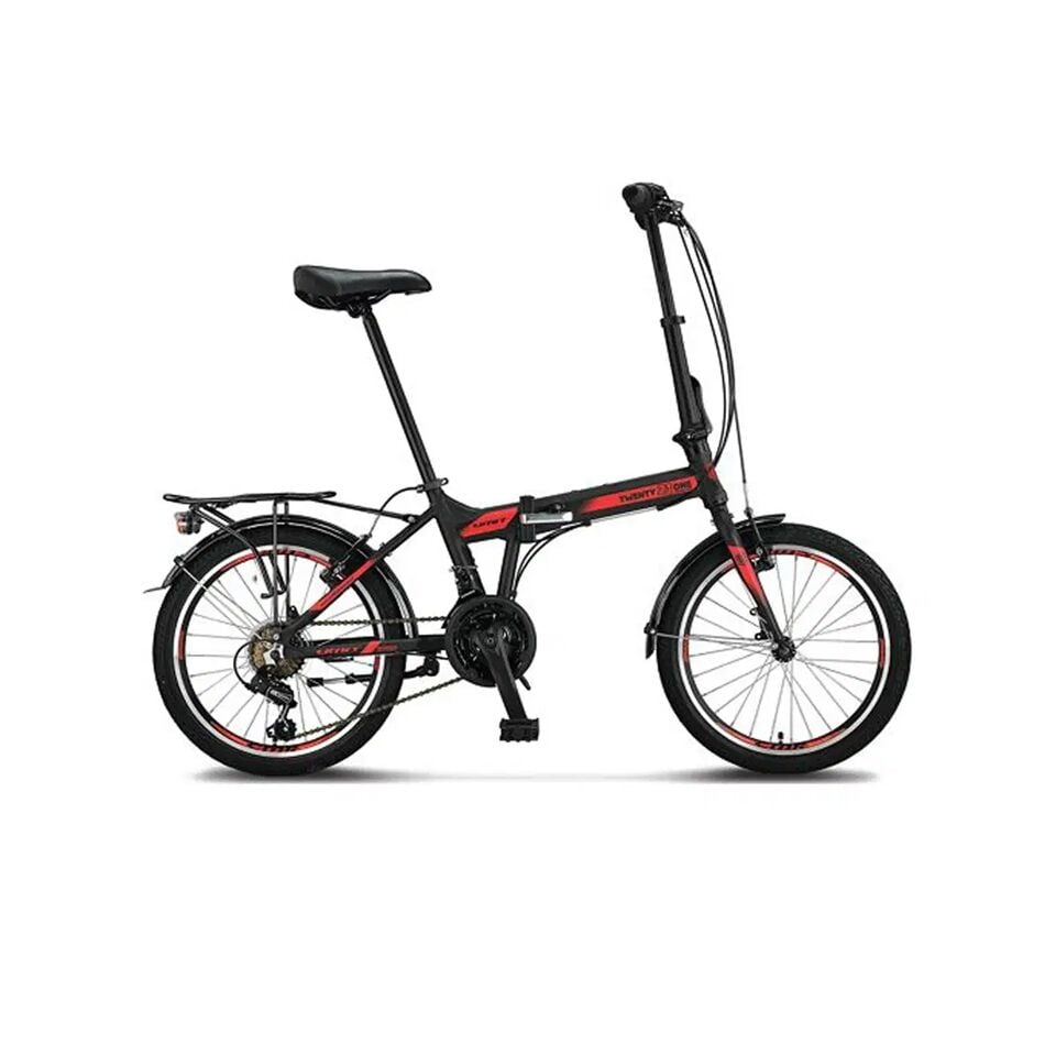 Ümit Twenty One - 20 Jant Katlanır Şehir Bisikleti - Siyah Kırmızı