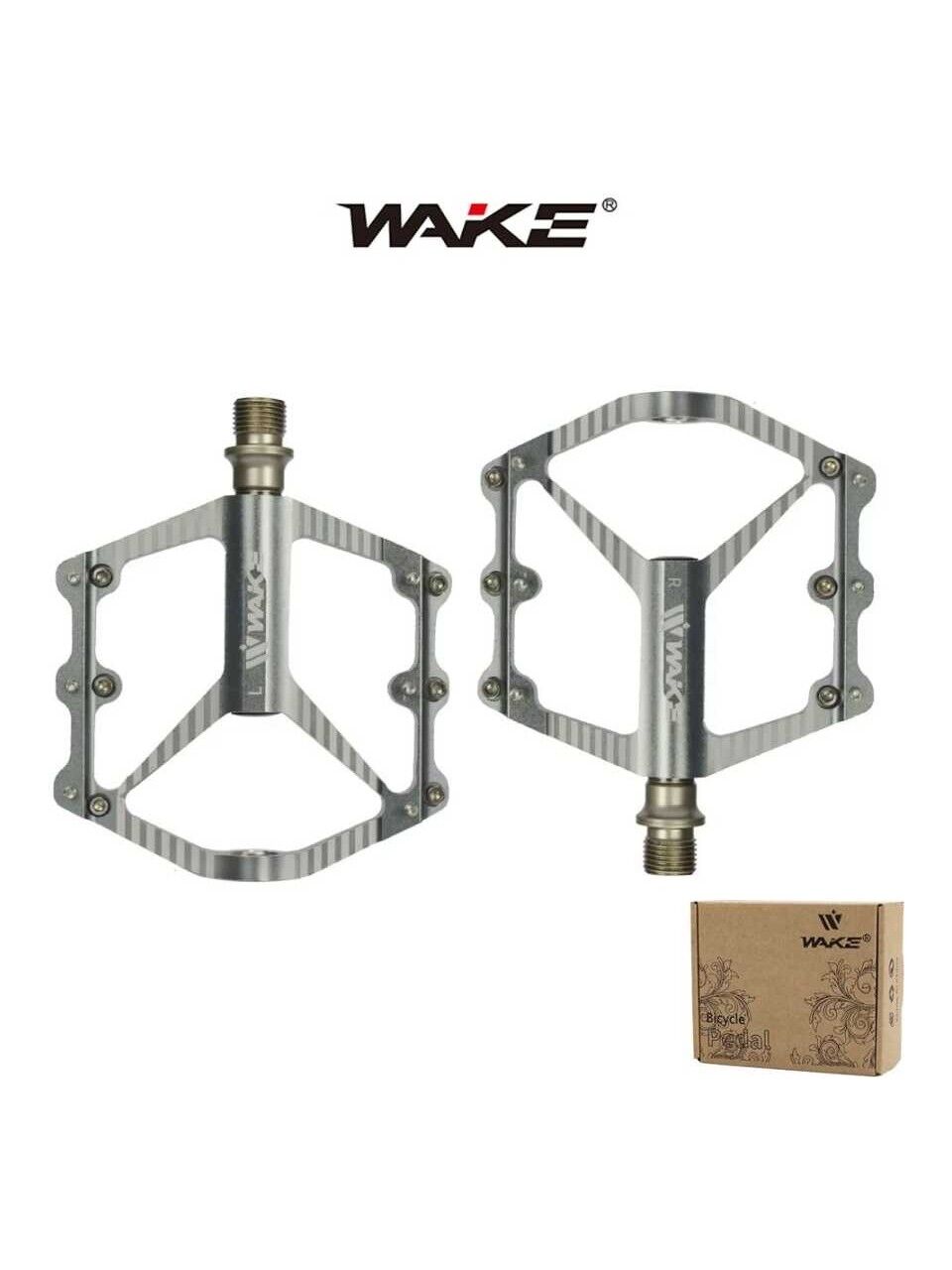 WAKE ALUMİNYUM PEDAL RULMANLI CR-MO MİL 123X101X17mm 255 GRAM GRİ RENK