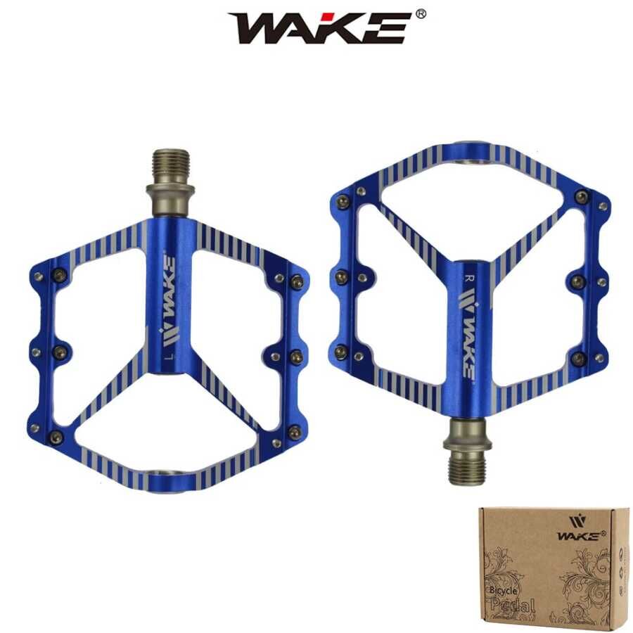 WAKE ALUMİNYUM PEDAL RULMANLI CR-MO MİL 123X101X17mm 255 GRAM MAVİ RENK