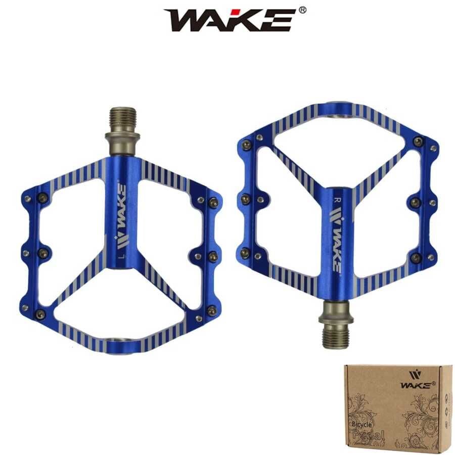 WAKE ALUMİNYUM PEDAL RULMANLI CR-MO MİL 123X101X17mm 255 GRAM MAVİ RENK