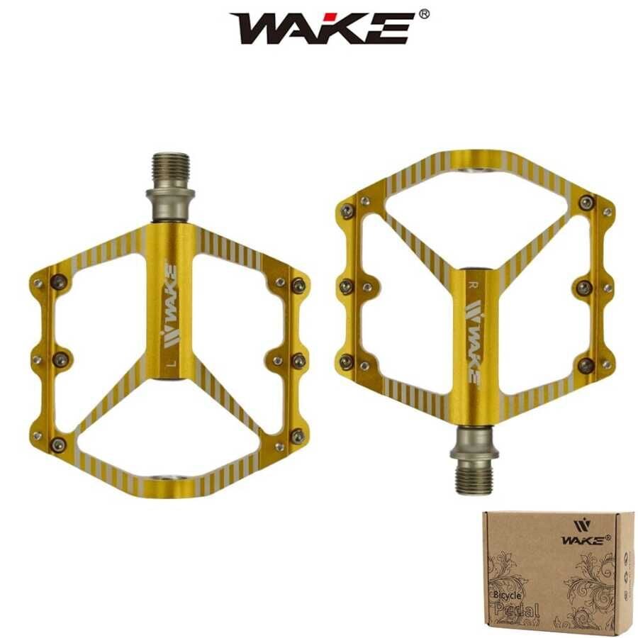 WAKE ALUMİNYUM PEDAL RULMANLI CR-MO MİL 123X101X17mm 255 GRAM SARI RENK
