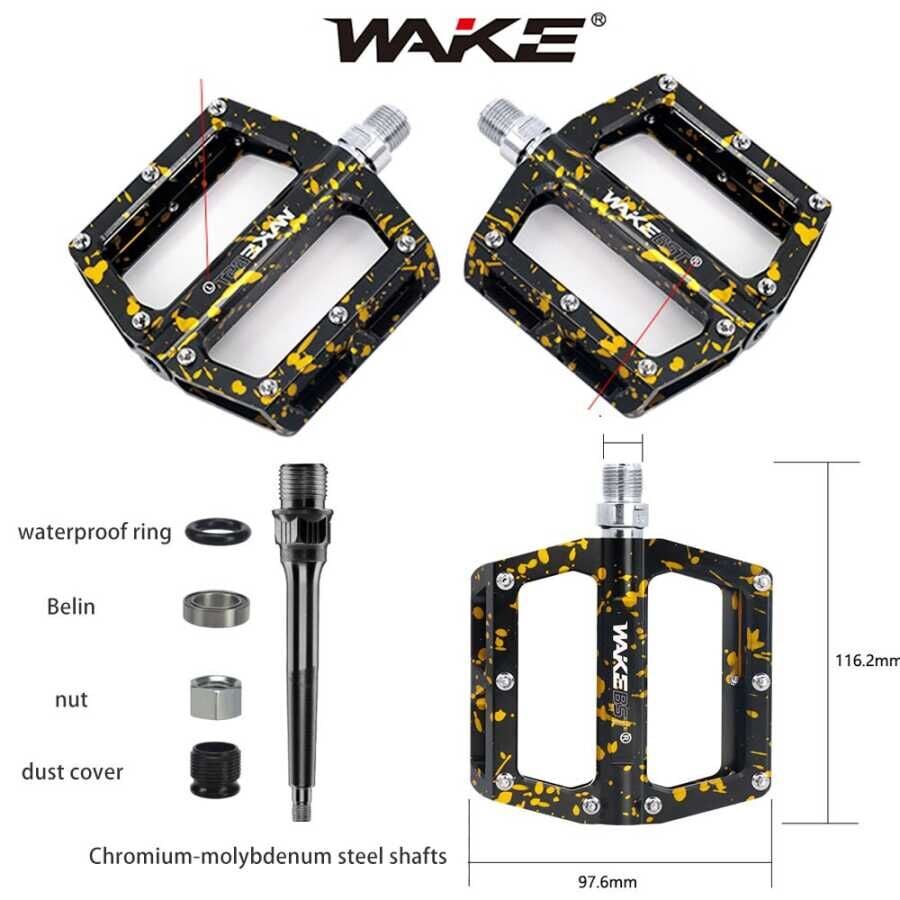 WAKE ALUMİNYUM RULMANLI KAMUFLAJ DESENLİ PEDAL 116. x 97.6MM