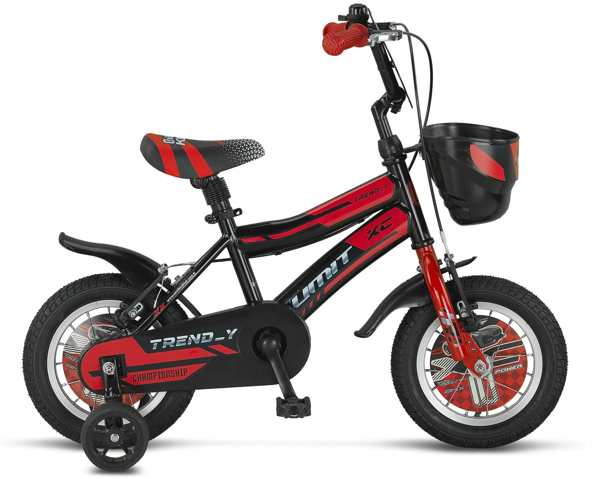 Ümit Trend Y - 14 Jant Sepetli Çocuk Bisikleti Siyah Kırmızı