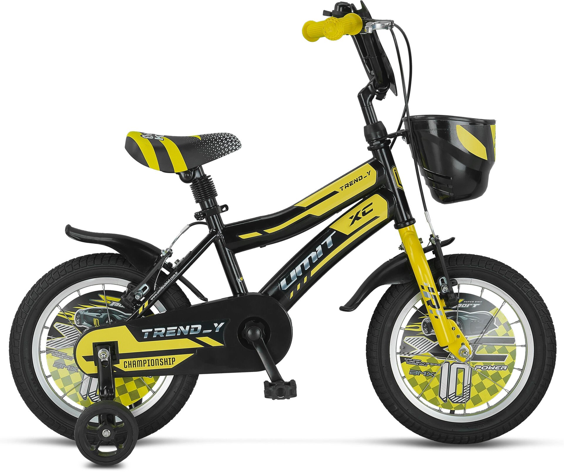 Ümit Trend Y - 12 Jant Sepetli Çocuk Bisikleti Siyah Sarı