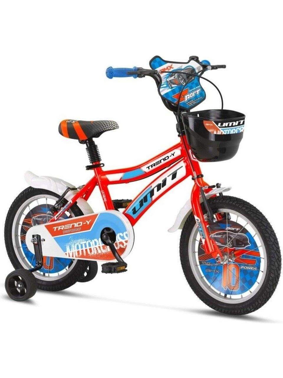 Ümit Trend Y - 12 Jant Sepetli Çocuk Bisikleti - Turuncu Mavi
