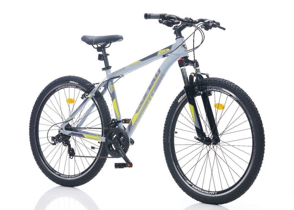 Corelli Via 5.1 - 27,5 Jant 18'' Kadro 21 Vites Hidrolik Fren Dağ Bisikleti - Gri / Yeşil Gri