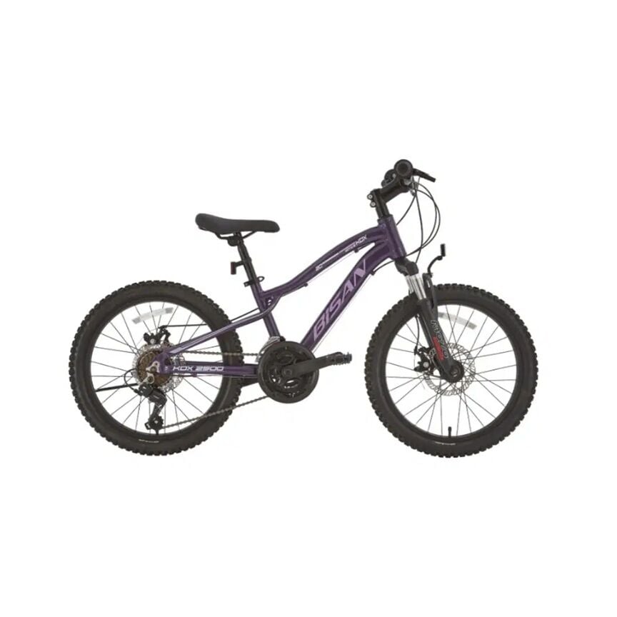 Bisan Kdx 2500 D - 20 Jant 11'' 28 Cm Kadro 21 Vites Çocuk Bisikleti - Metalik Mor / Pembe Beyaz