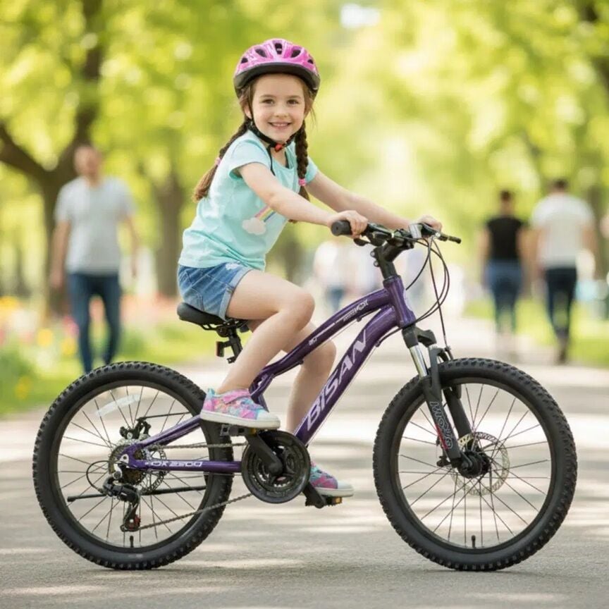 Bisan Kdx 2500 D - 20 Jant 11'' 28 Cm Kadro 21 Vites Çocuk Bisikleti - Metalik Mor / Pembe Beyaz