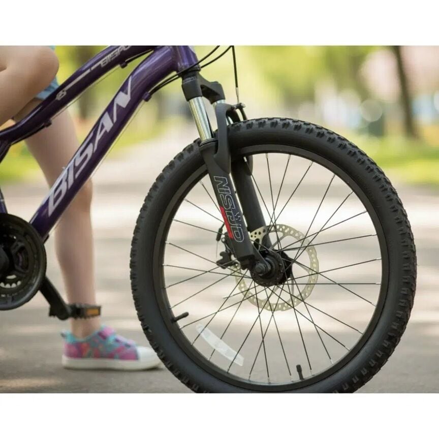 Bisan Kdx 2500 D - 20 Jant 11'' 28 Cm Kadro 21 Vites Çocuk Bisikleti - Metalik Mor / Pembe Beyaz